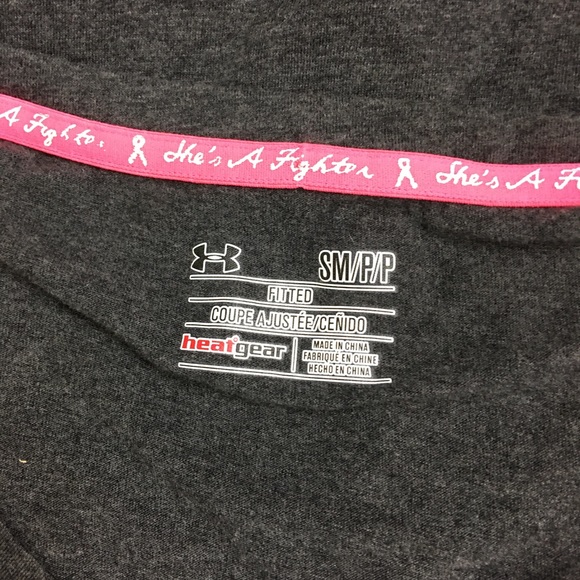 Under Armour Pink Pride ribbon heat gear shirt - Picture 5 of 7
